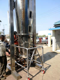 Wurster Coater under fitting.