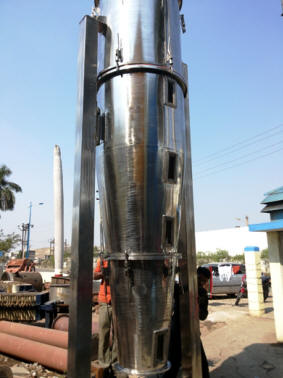 Wurster Coater being fitted.